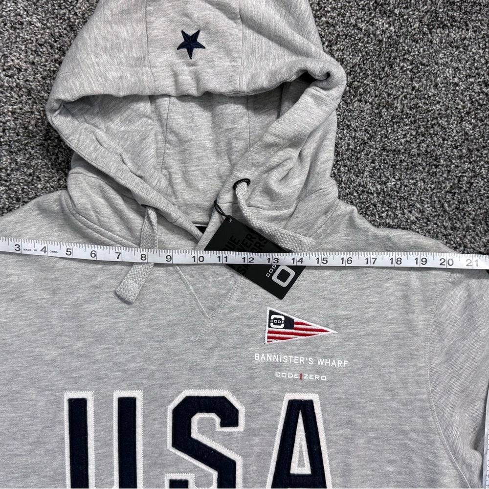 Code Zero Sailor’s USA Newport RI Gray Hoodie ~ NWT - Picture 10 of 16